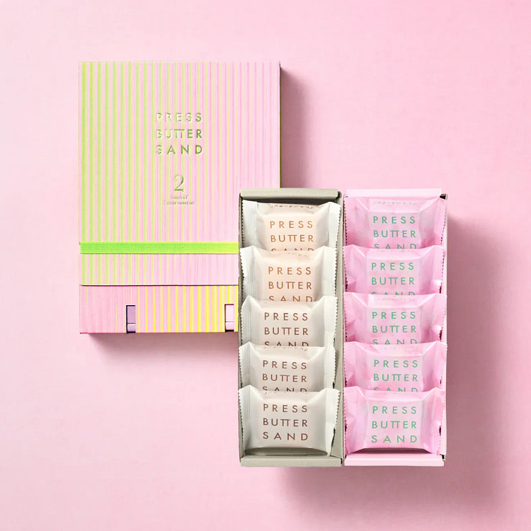 【季節限定デザイン】バターサンド2種セット贈り物〈桜〉10個入 1 箱