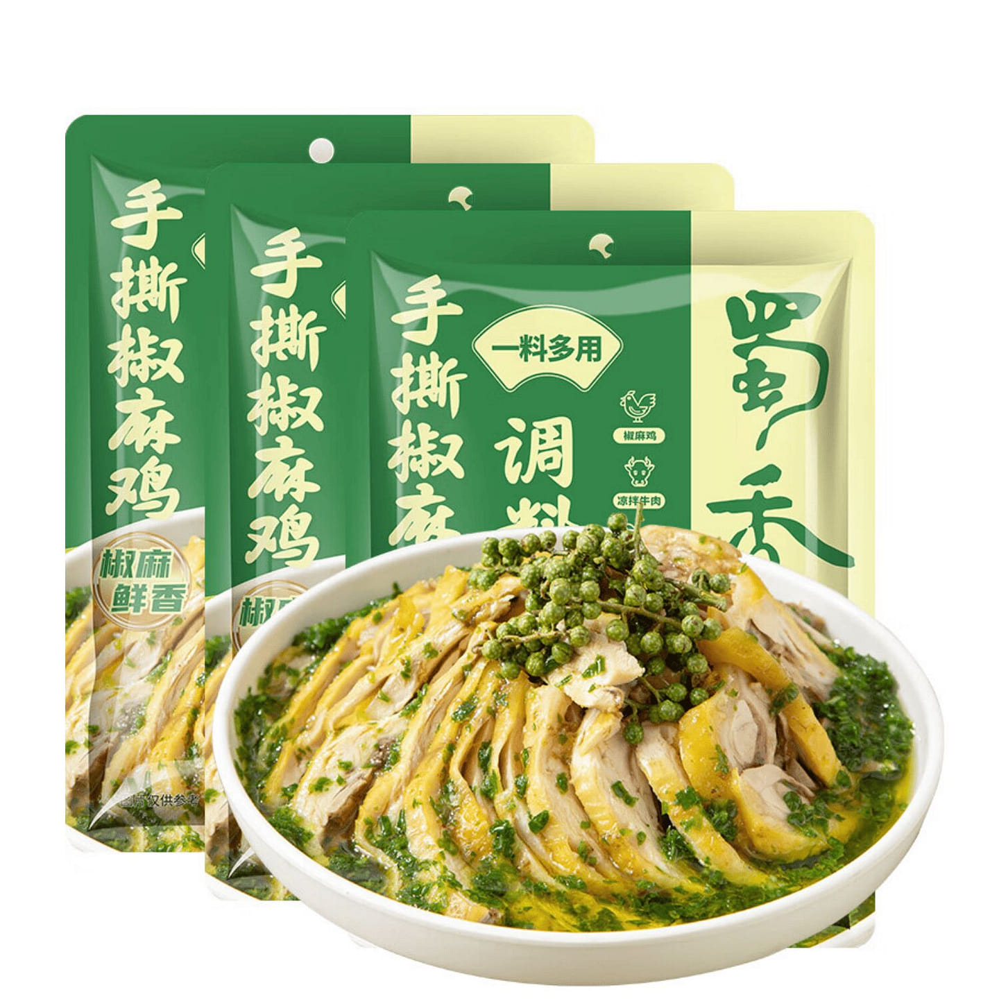 蜀香 手撕椒麻鸡调料 新疆风味 凉拌菜调味 240 克