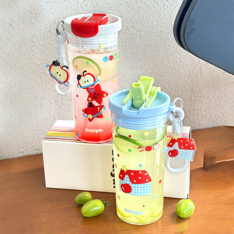High-temperature resistant plastic water cup blue 1 each