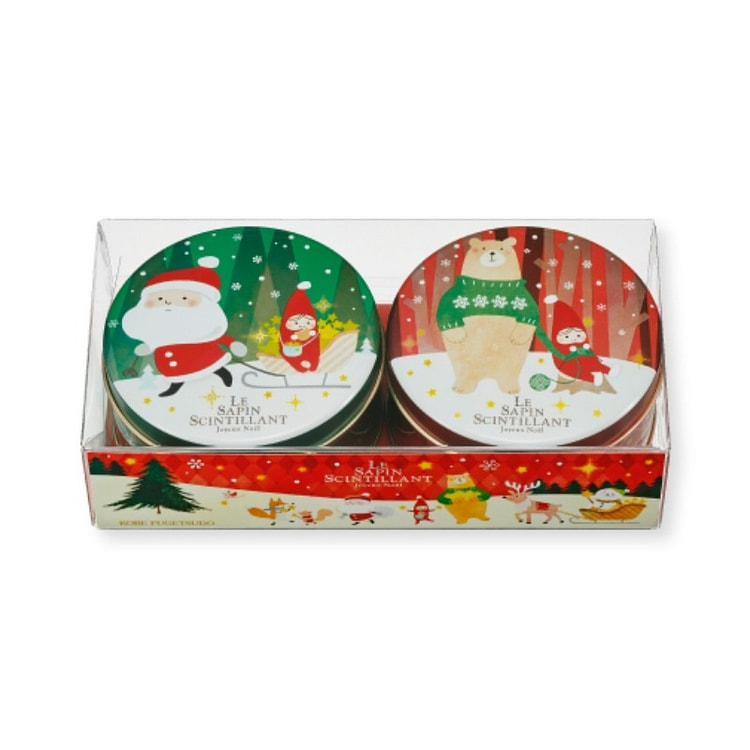 Kobe Fugetsudo Christmas mini Sandwich Cookies 2 can