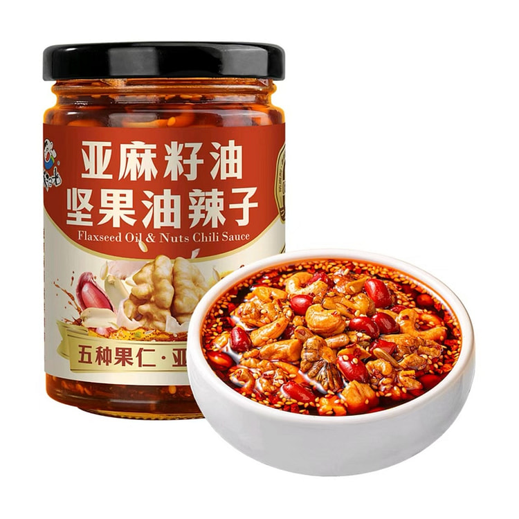 Sesame oil, nut oil, chili oil