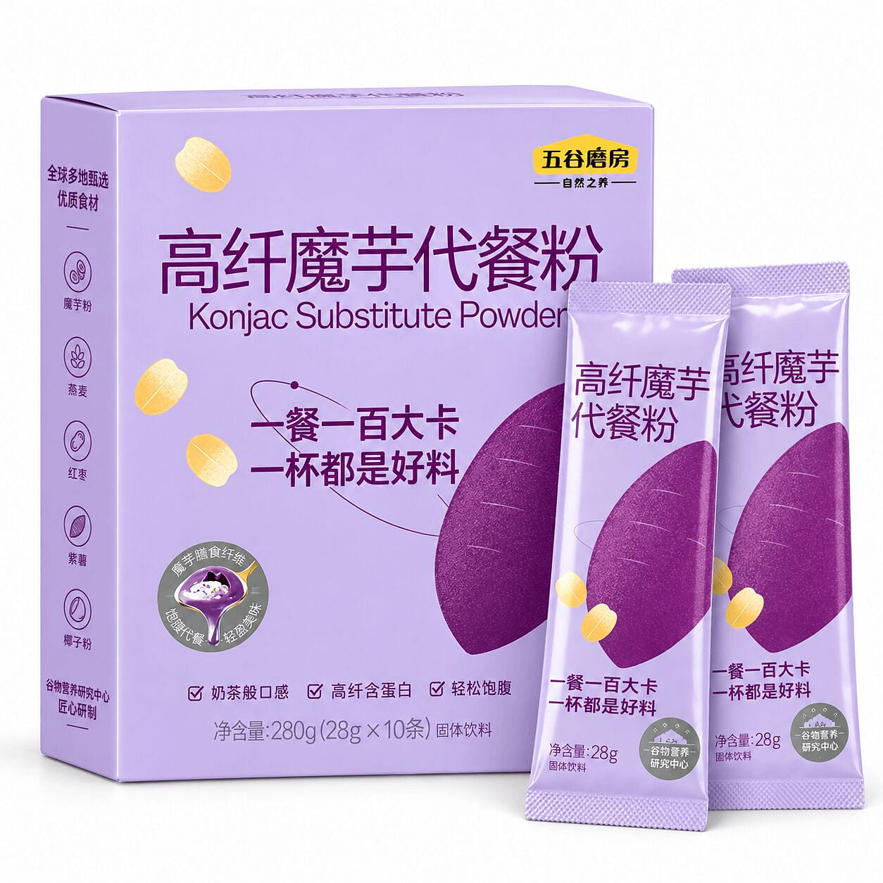 Wugu Mofang High Fiber Konjac Oatmeal Powder 280 g