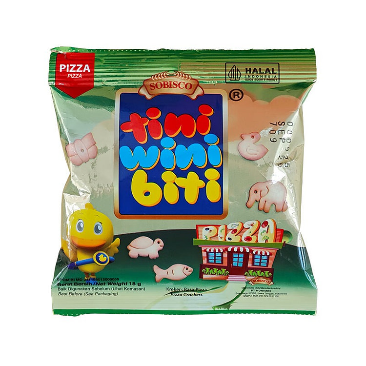 乐小口 比萨味动物造型饼干 18 克