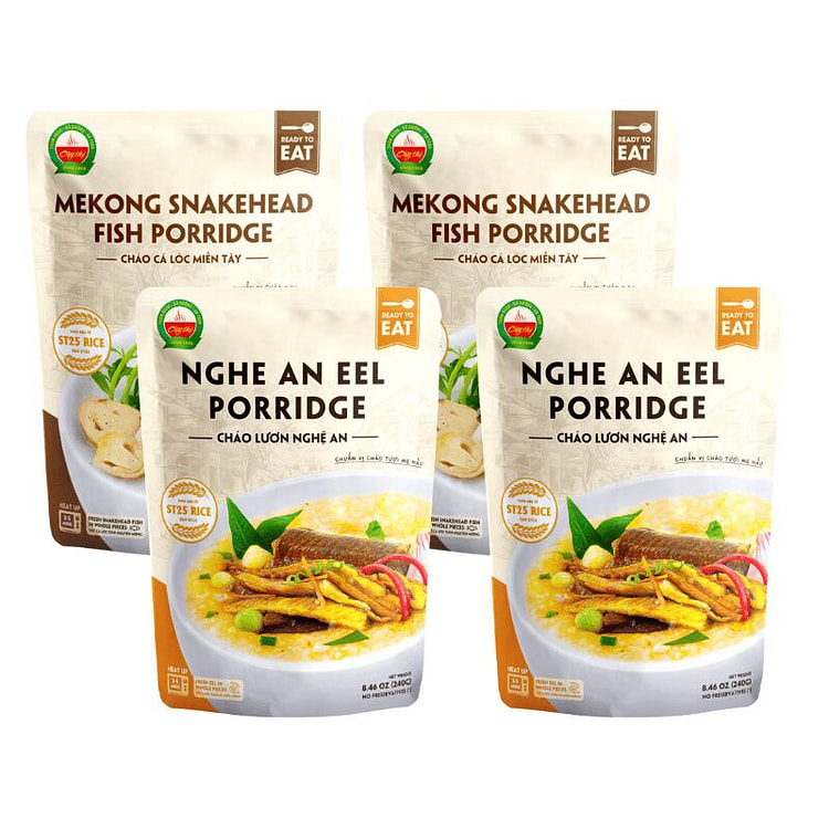 Cay Thi Combo: 2 Eel + 2 Fish Porridge Packs