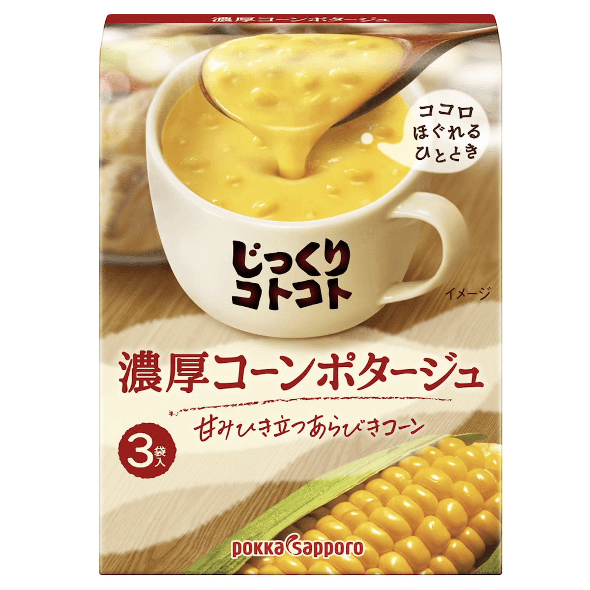 POKKA SAPPORO Hokkaidou Corn Potage 3 packs 1 box