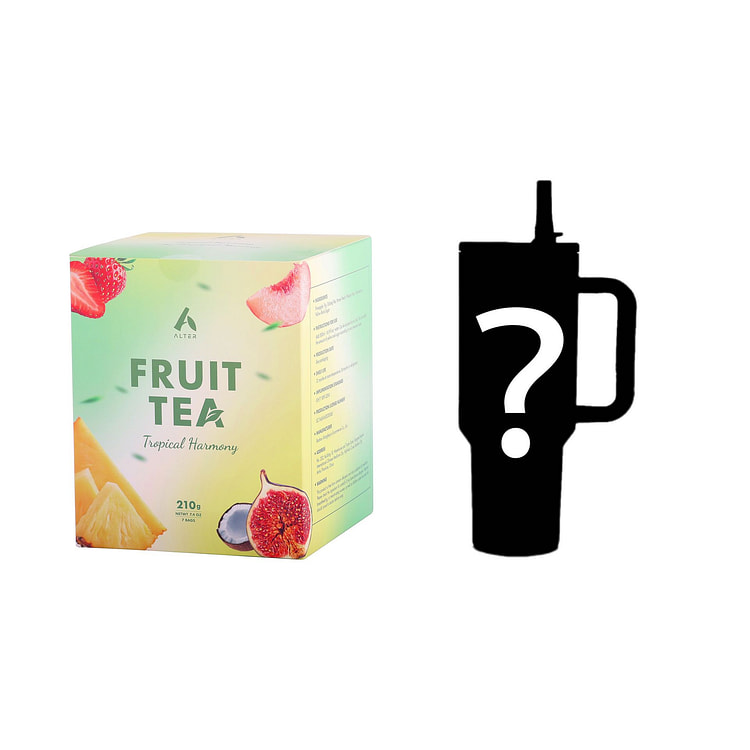 Pineapple & Strawberry Fruit Tea+40oz SS Tumbler