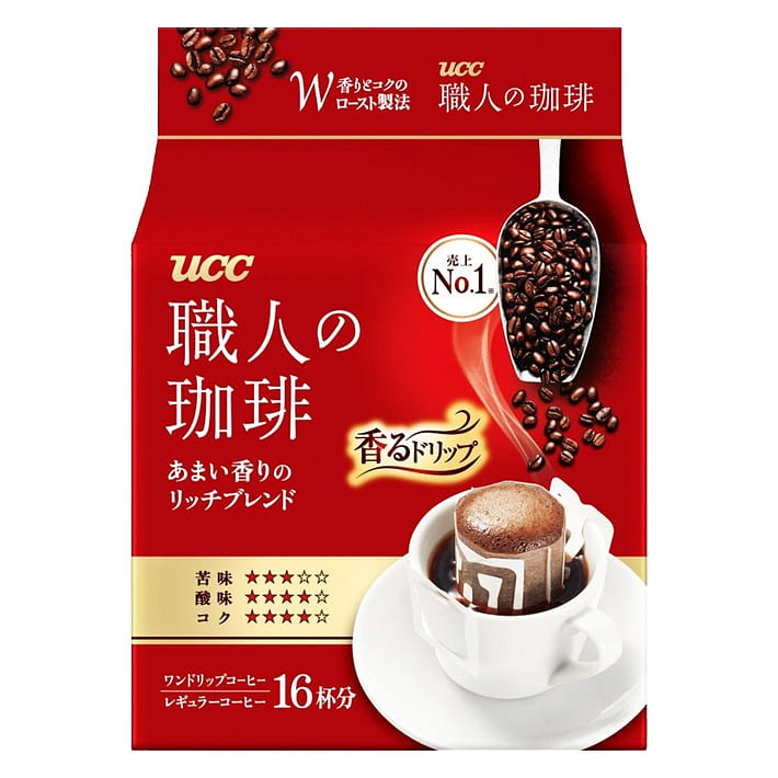 UCC Sweet Aroma of Mocha Single Serve Hand Drip Coffee 16pcs 1 each