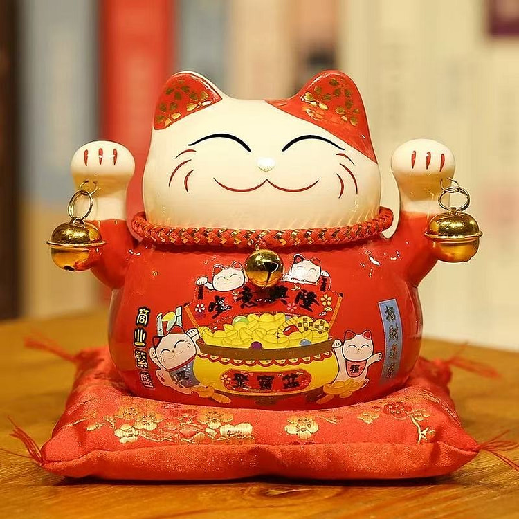 招财猫小摆件陶瓷创意家居装饰 《生意兴隆》