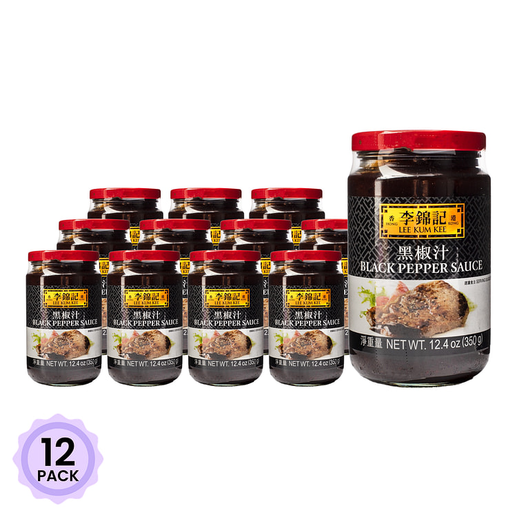 李锦记 黑椒汁 12.4 盎司*12 包