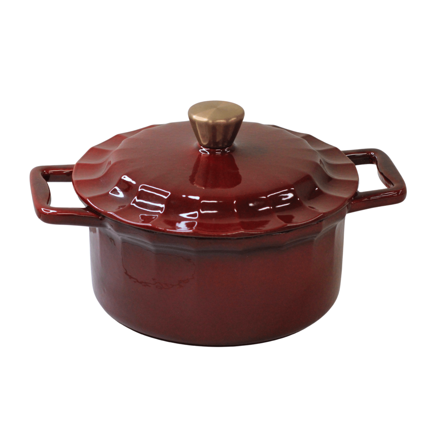 Cinnamon Home 4QT Cast Iron Dutch Oven – Burgundy 1 each