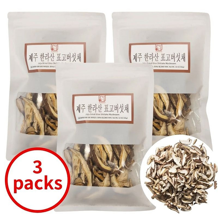 Jeju Hallasan Sliced Shiitake Mushrooms (50g) x 3