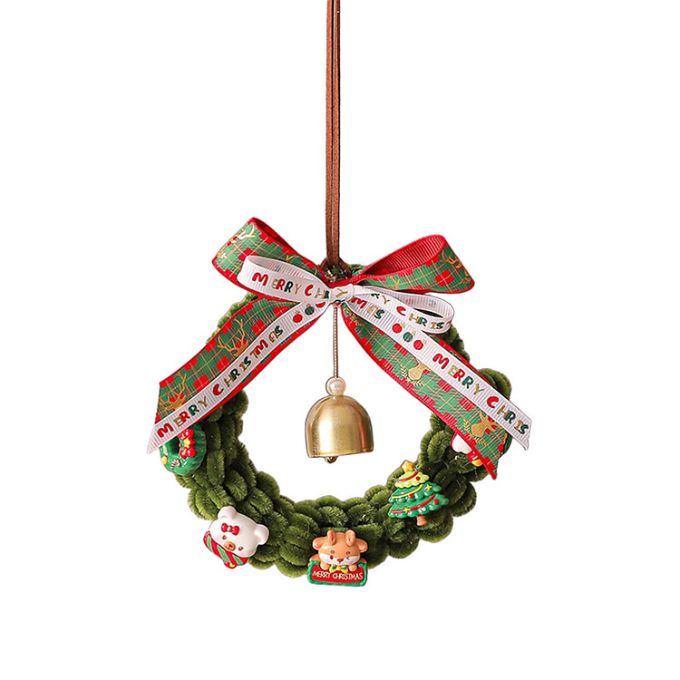 SECCHIC 15cm Christmas Wreath Garland with Bells 1 each