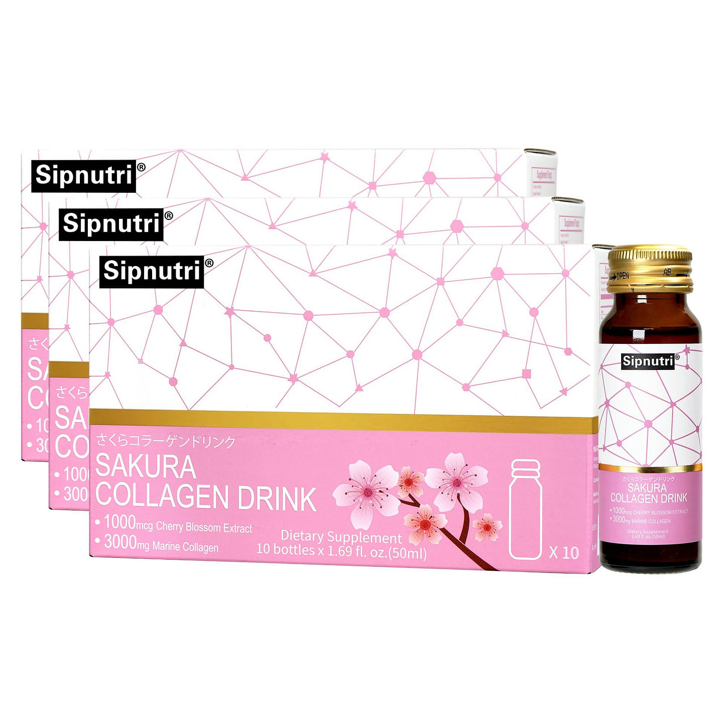 Sakura Collagen Drink, 1.69 fl oz x30 Bottles 1 each