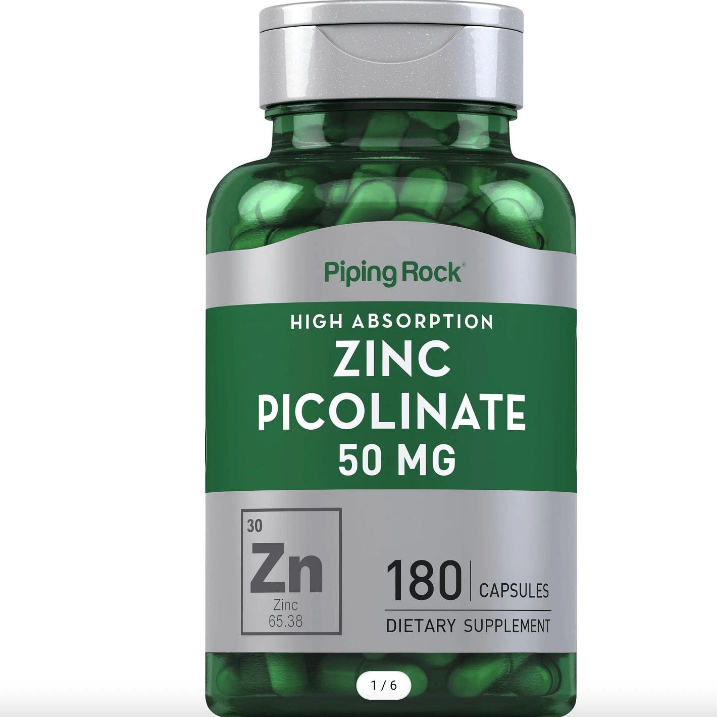 Zinc Picolinate (High Absorption Zinc), 50 mg, 180 1 bottle