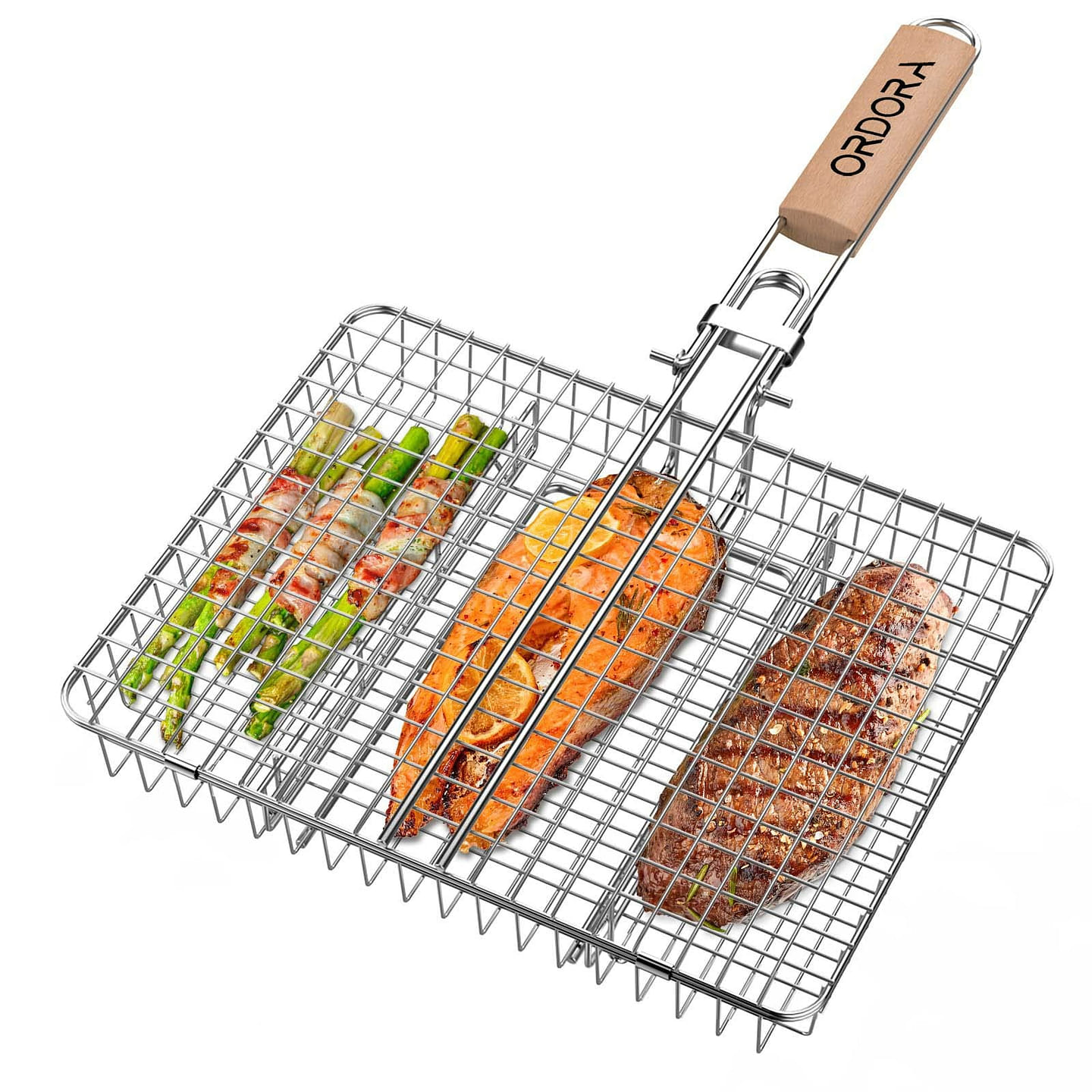 Grill Basket,Stainless Steel BBQ Grilling Basket 1 each
