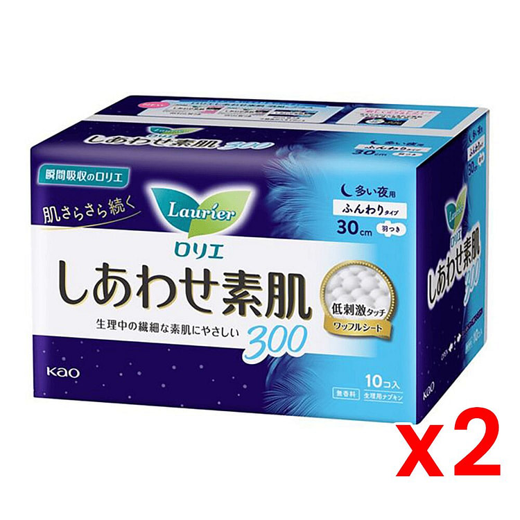 Laurier 30cm Happy Skin Wing Sanitary Pads 10px2 1 count