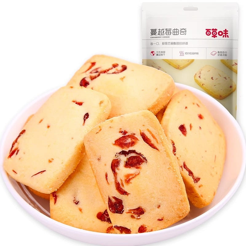 Bacchus Flavor Cranberry Cookies 100g/bag Butter Biscuits Casual Snacks Snacks 100 그램