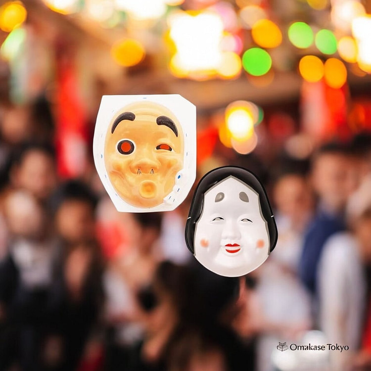 Elsie Planning Okame & Hyottoko Mask Set 300 g