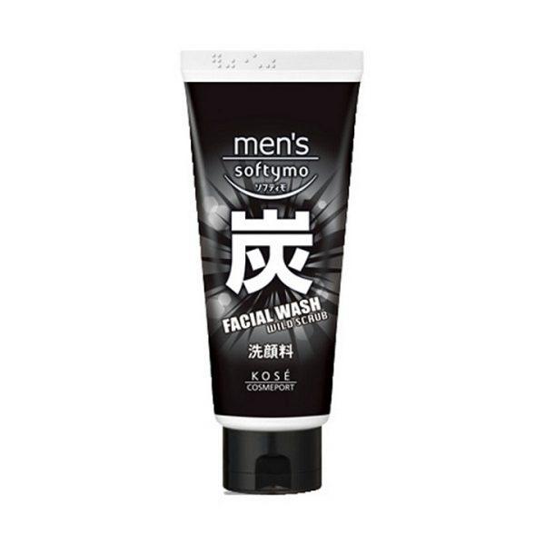 KOSE Men's Softymo Facial Wash Charcoal 130g 1 each