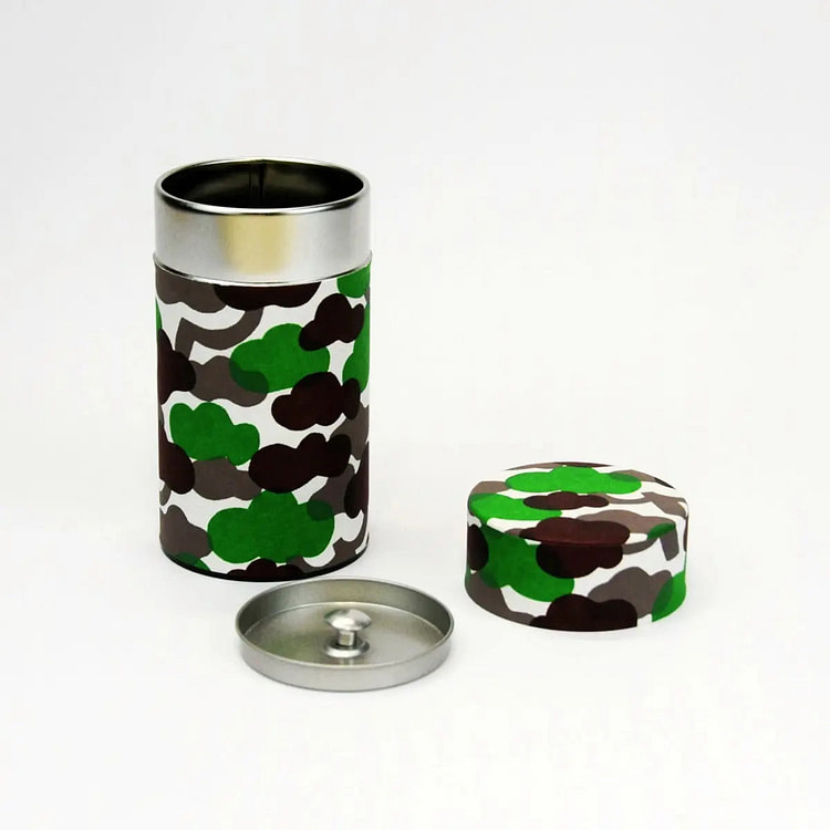 Fuwa Market [Tea Tin] Pine Pattern(Green) 1 each