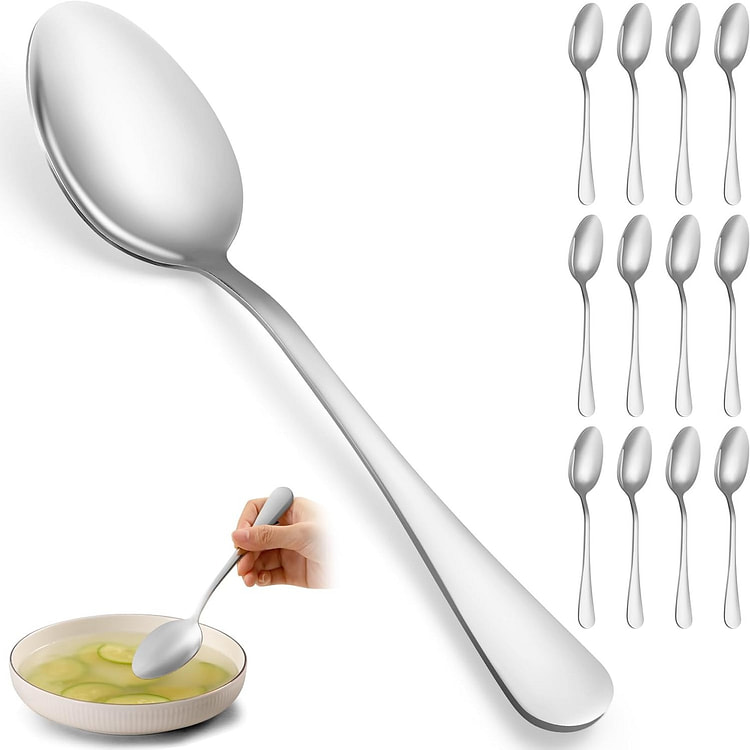 12 件大汤匙套装，食品级 1 个