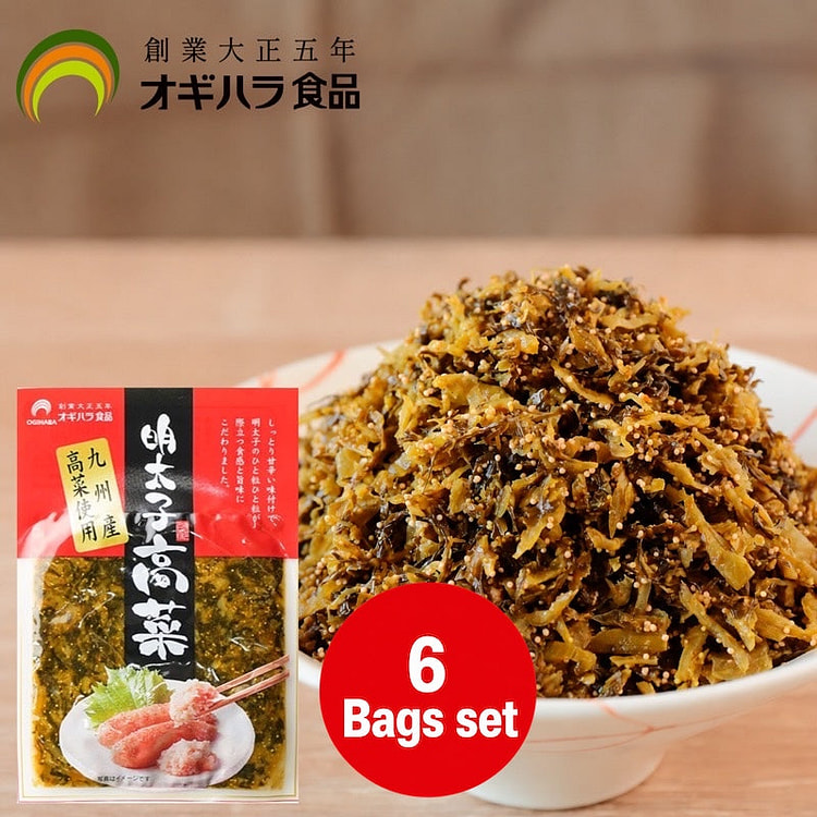 Ogihara Mentaiko Takana Mustard Greens 80g x 6Bags 1 each