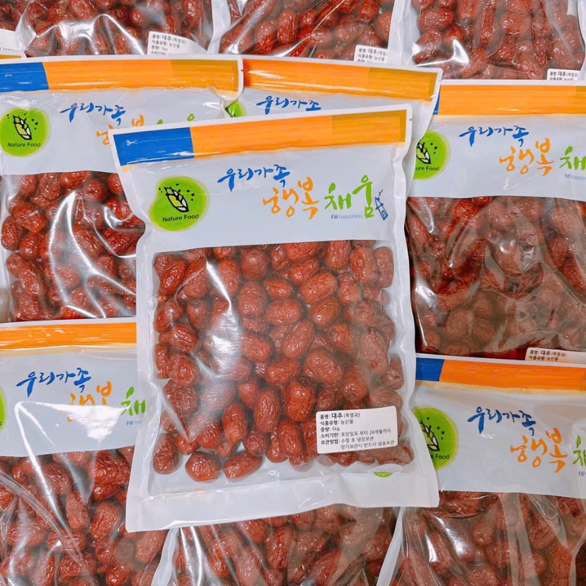 Korean Jujube Red Dates Selected Dried Fruit 1kg 2 lb