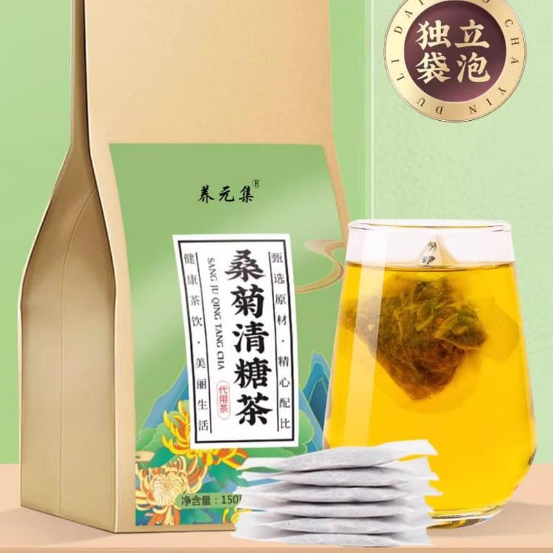 Sangju Clear Sugar Tea Semen Cassia Seed Mulberry Leaf Gardenia 5g*30bag/bag 150 g