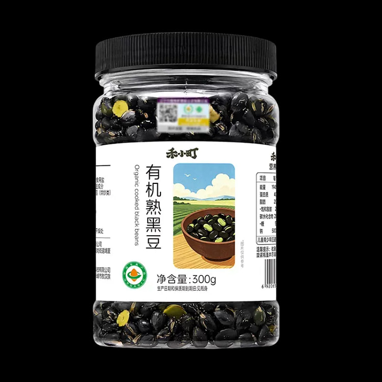 He Xiaomachi Organic Cooked Black Beans 300g 300 g