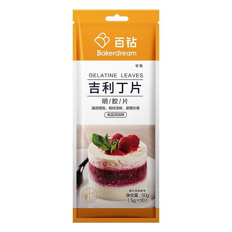 Bakerdream Gelatine leaves (5g*10pcs)50g 1 pack