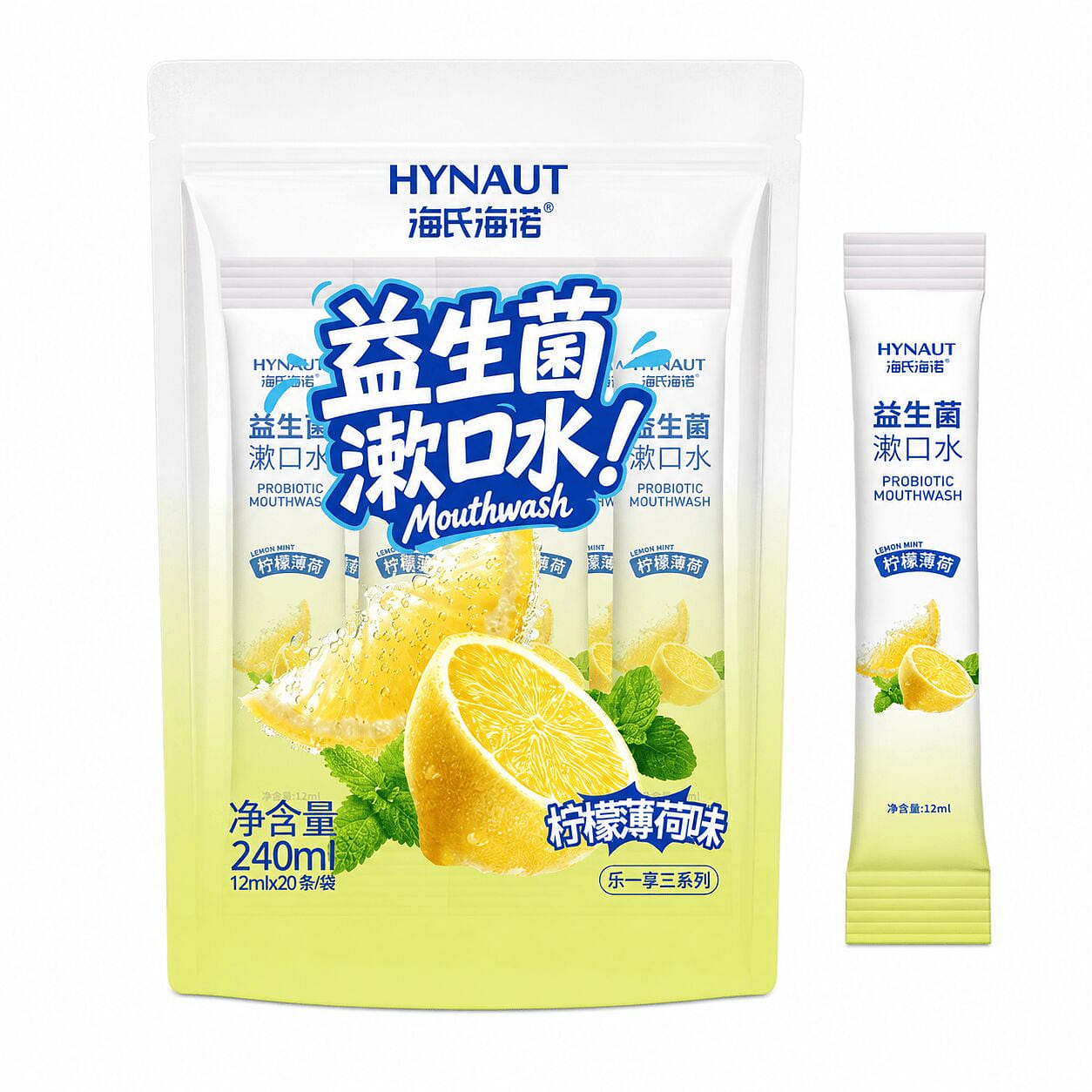 HYNAUT Probiotic Lemon Mint Mouthwash 1 each