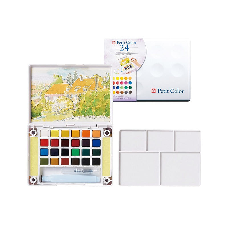 SAKURA Watercolor Paint Set 24 Colors with Pen 1 each