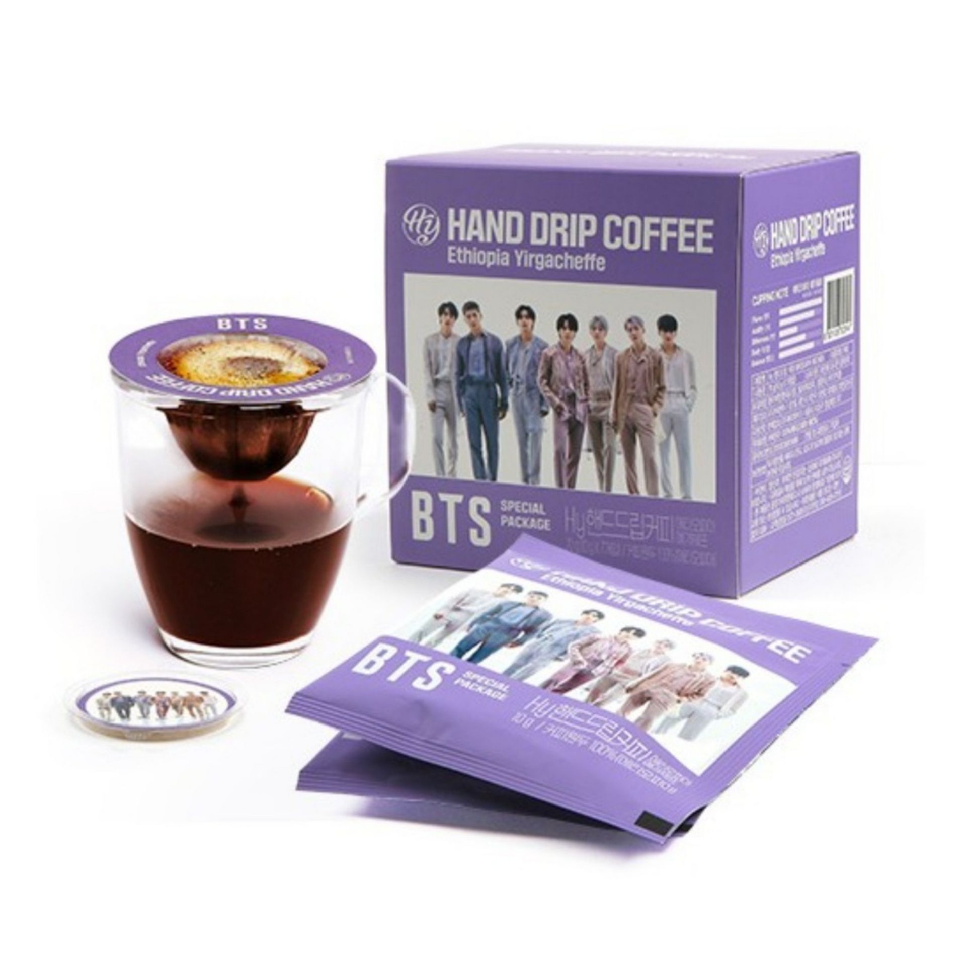 BTS HAND DRIP COFFEE ボックスセット Get BTS Member New Hand Drip Ethiopia Yirgacheff Coffee (Variety