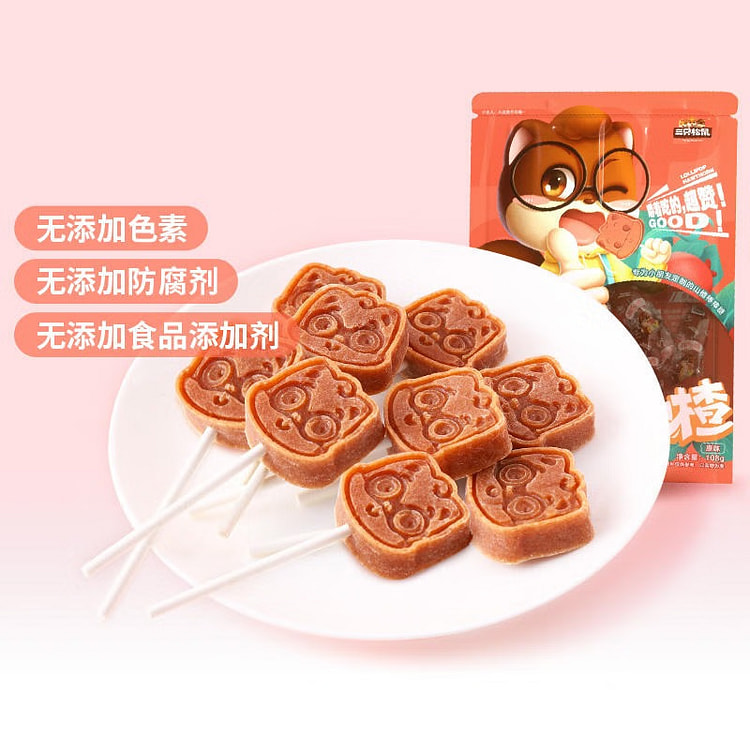 【约10根 独立包装】三只松鼠 山楂棒 网红小零食 108 克