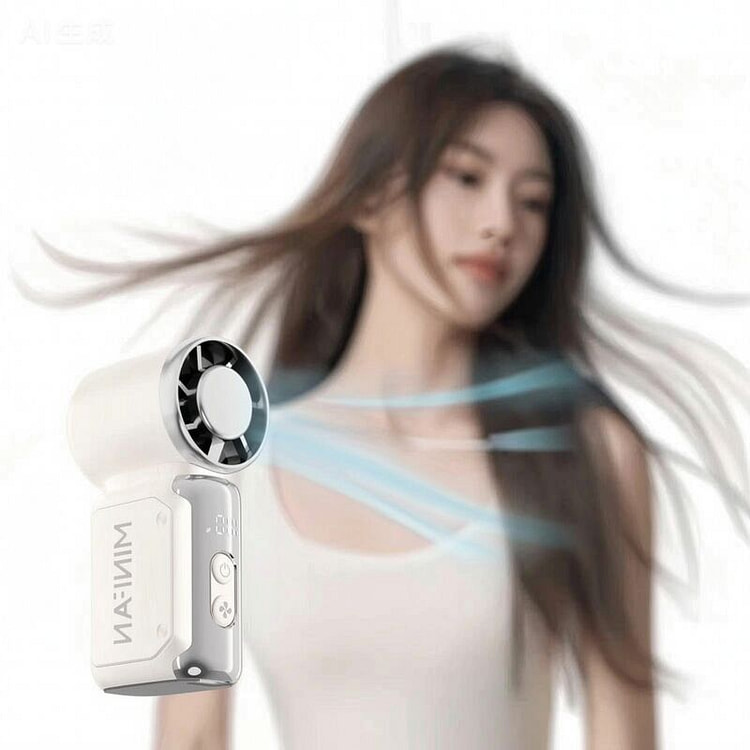 Digital Display Handheld Mini Fan Rechargeable 1 count