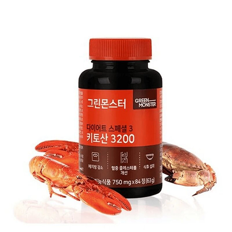 绿怪兽壳聚糖3200减脂片 (750毫克) 84 个