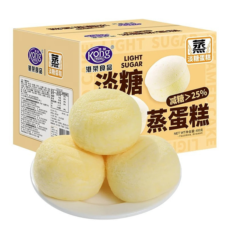 Hong Rong Light Sugar Steamed Cake Breakfast Bread 400 g