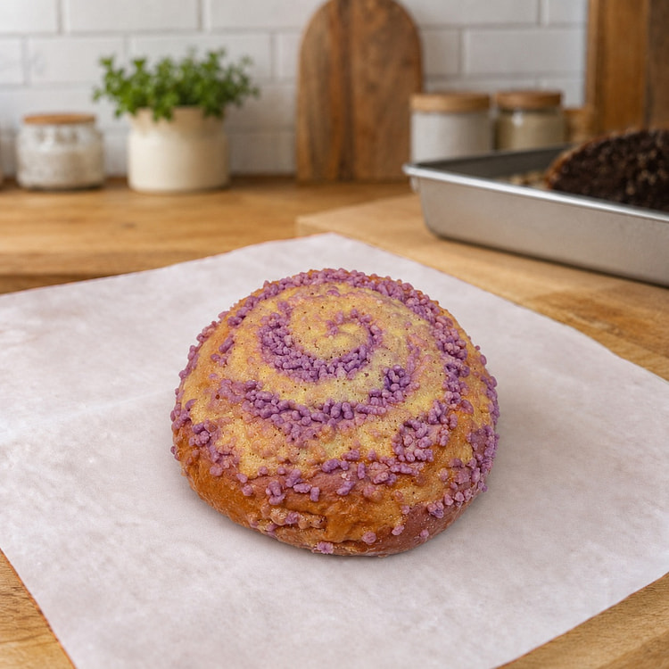 Taro Soft European Bread with Mochi 1 count
