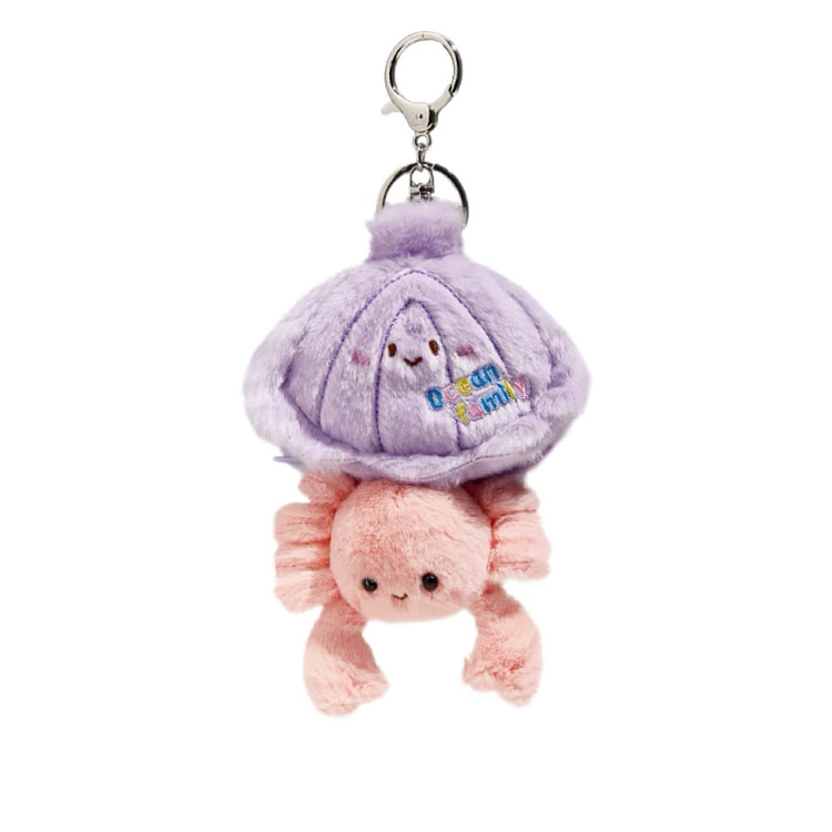 The Green Party Shell House Keychain Pendant- Crab