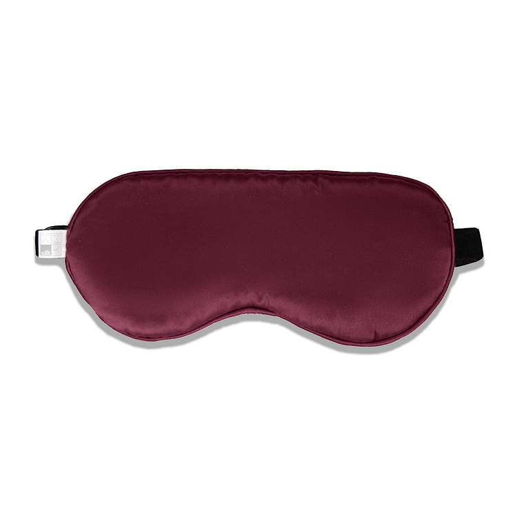 Beauty Silk Eye Mask with Velvet Band (19 Momme) Classic / Burgundy