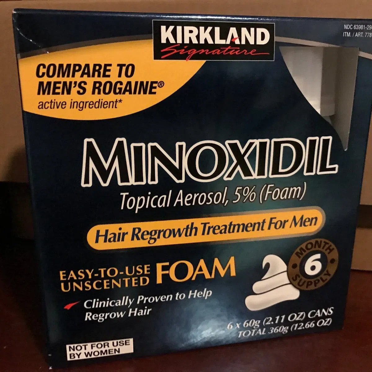 Kirkland Hair Regrowth Treatment Foam for Men – 6 6 bottle