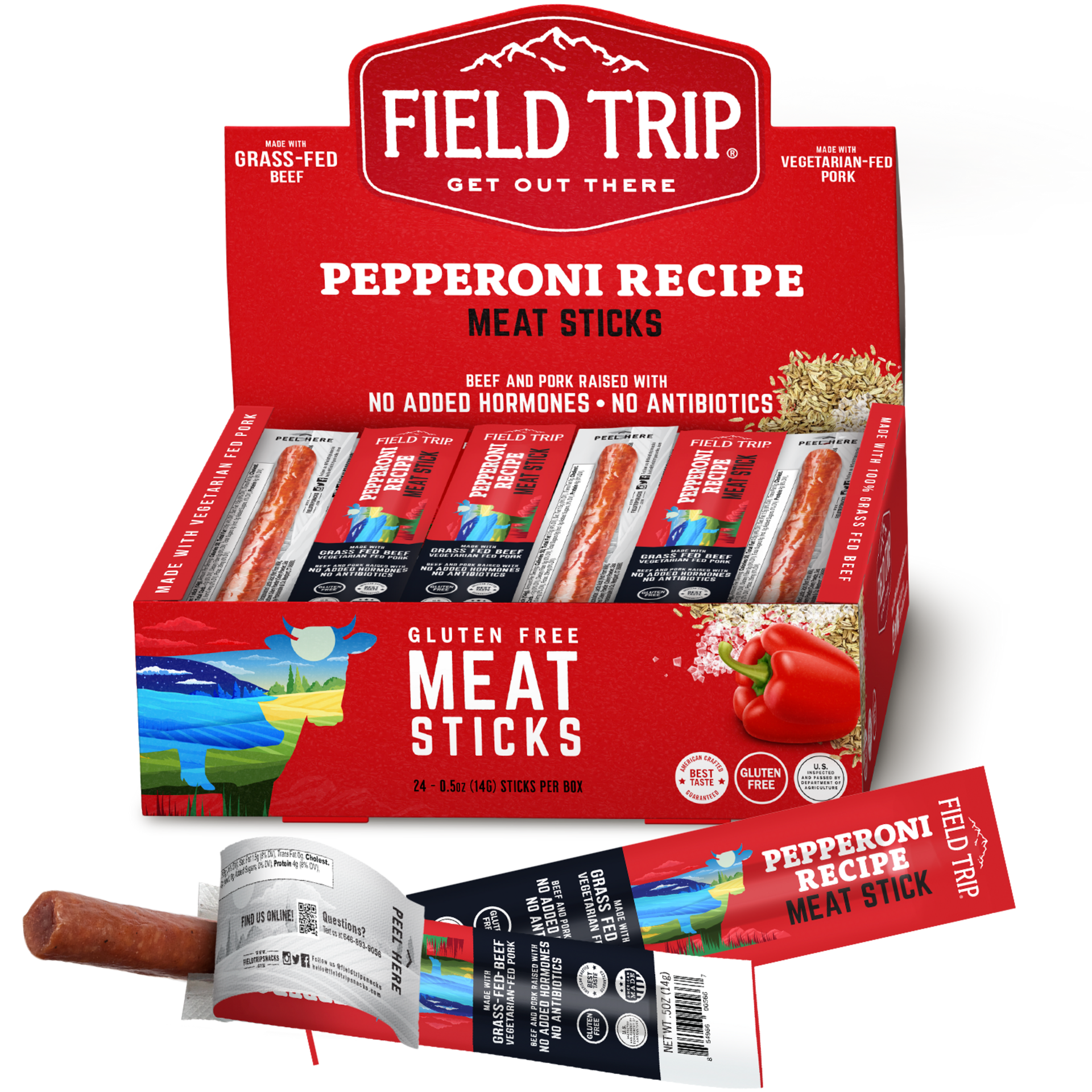 Pepperoni Recipe Meat Stick .5oz (24ct) 1 each