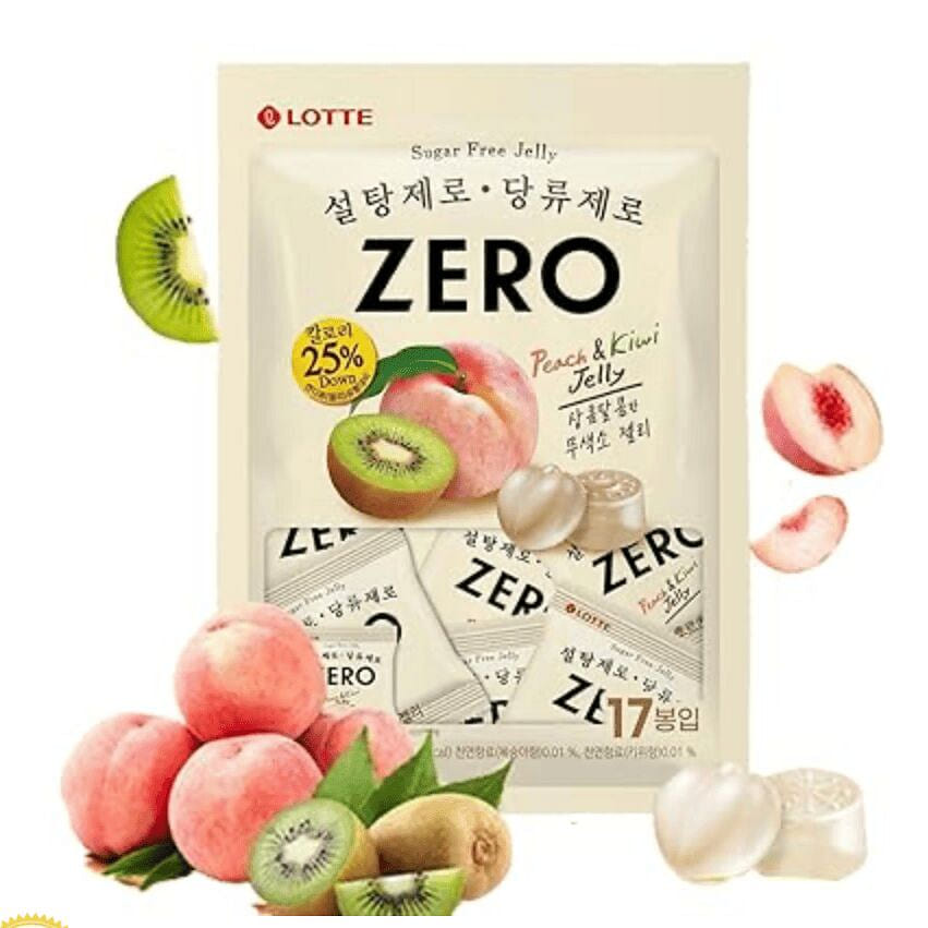 Lotte Sugar Free Jelly Peach&Kiwi Flavor 238g Bag 238 g
