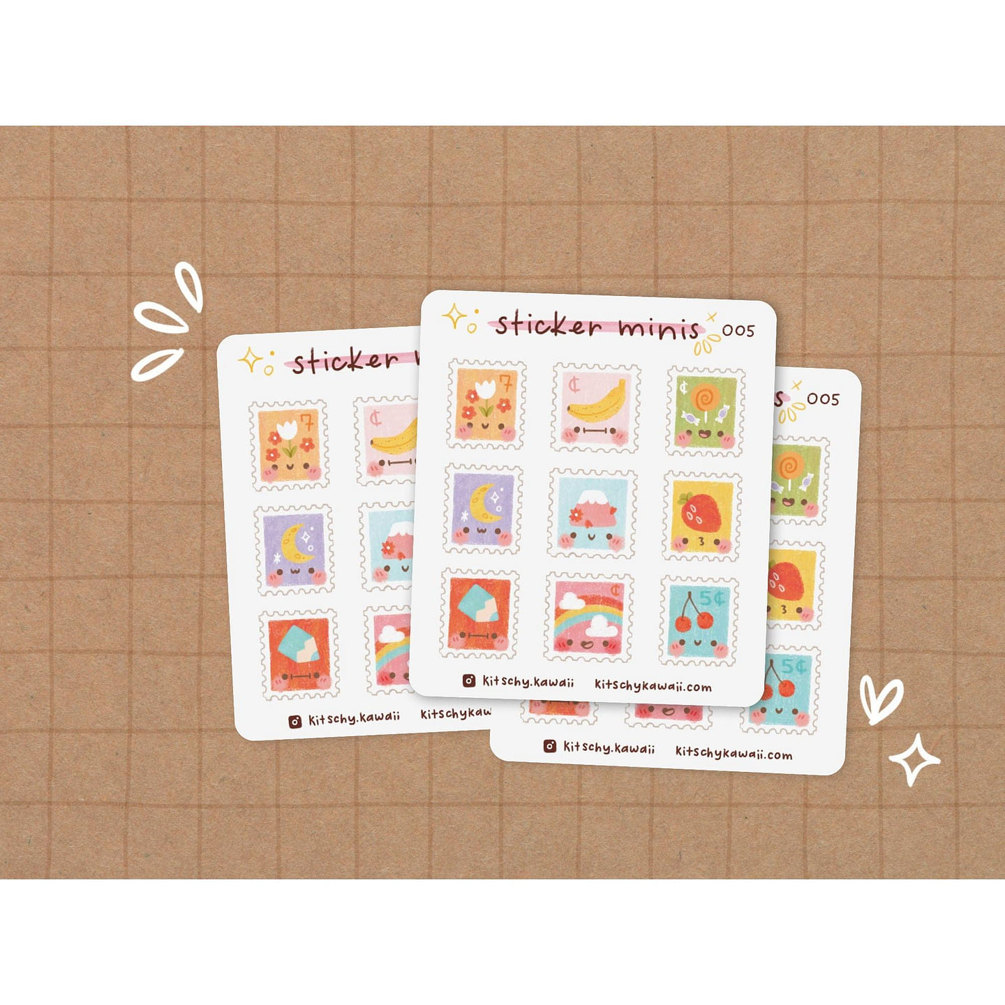 Stamp Mini Sticker Sheet 1 each