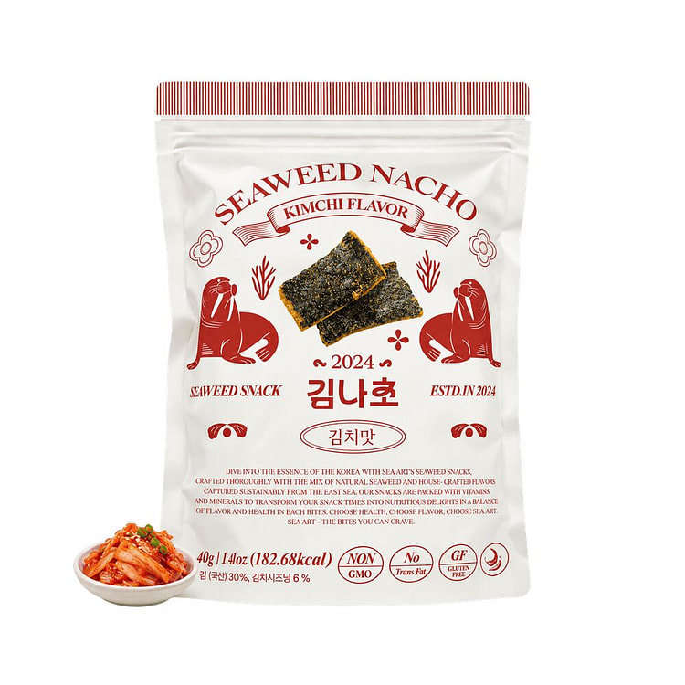 Seaweed Nacho Kimchi Flavor, Crispy Korean Seaweed 1.41 oz