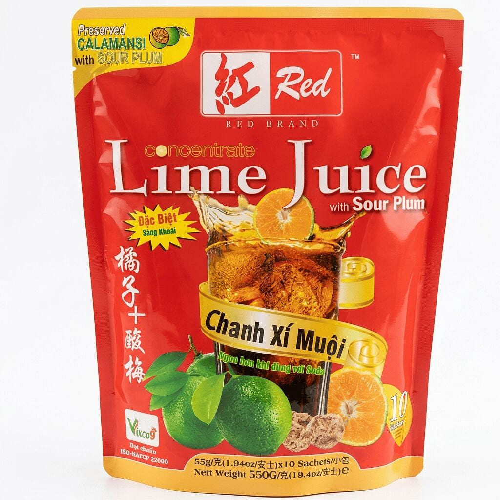 Red Brand Lime Juice with Sour Plum Chanh Xi Muoi 500 g