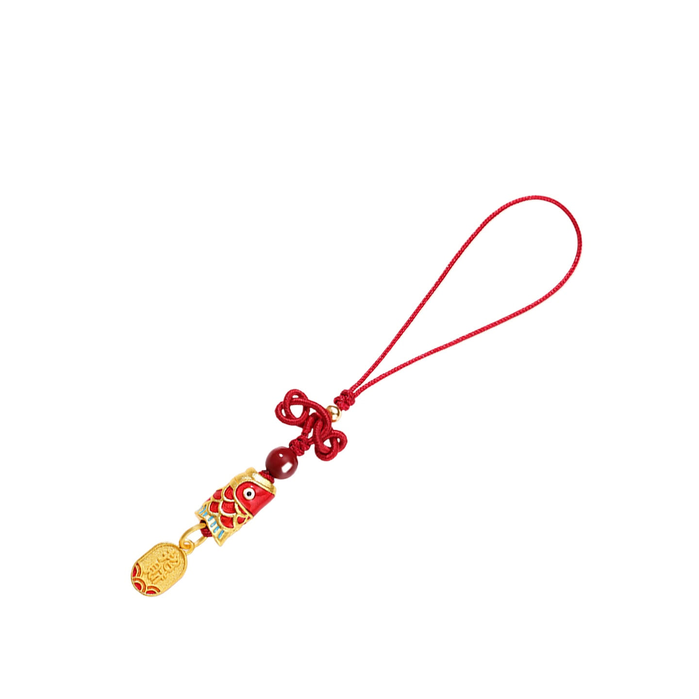 Wenchang Knot Koi Landing Pendant Red 13cm 1 box