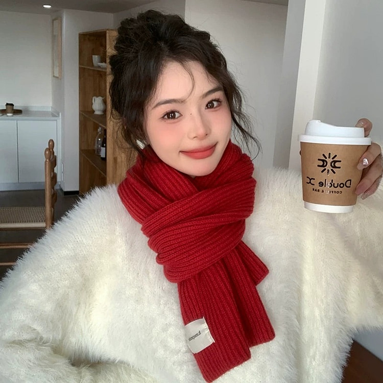 红色围巾新年围脖百搭 1条 1 份