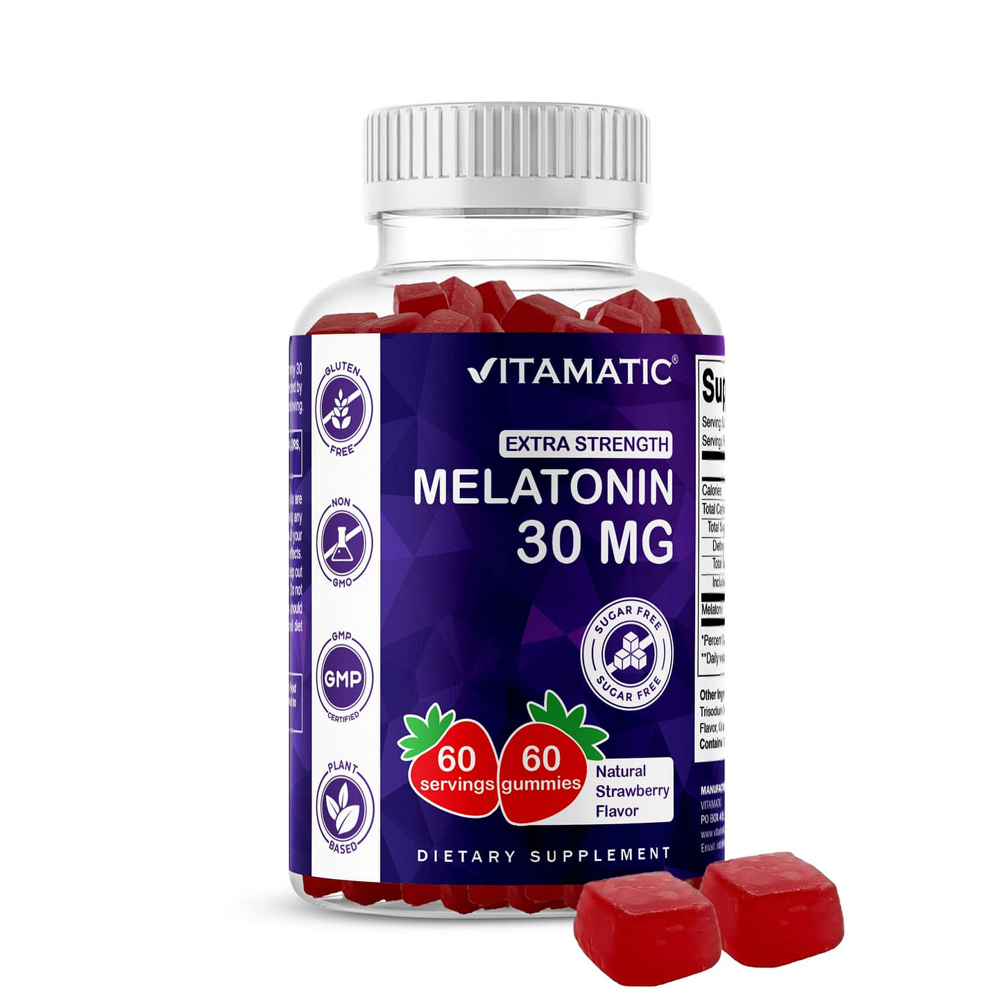 Sugar Free Melatonin 30mg - 60 Gummies 1 個