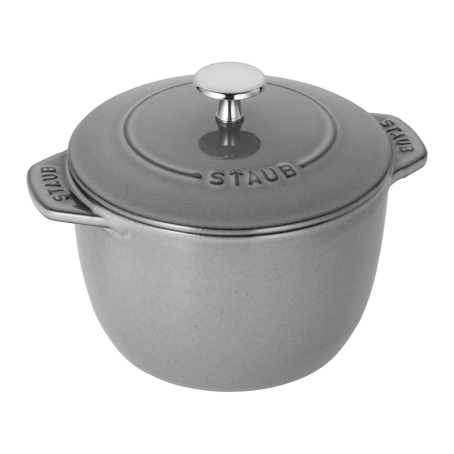STAUB 小型铸铁锅 饭釜 1.5 夸脱/石墨灰 1 份